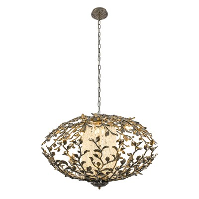 LLHZSY Vintage Retro French Globe Crystal Chandelier 16-Lights Fixture-Bronze, 33 1/2" W x 19 7/10"H