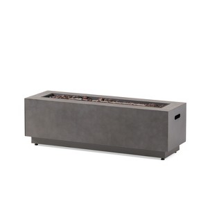 GDFStudio Jasmine Outdoor 50,000 BTU Rectangular Iron Fire Pit Table - 1 of 4