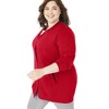 Woman Within Plus Size Fleece Baseball Jacket - 4 of 4
