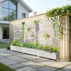 TUYOHW Metal Planter Box with Trellis, Metal Raised Garden Bed with Trellis, Garden Box for Climbing Plants, Flower - 3 of 4