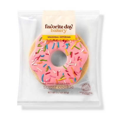 Pink Sprinkle Donut Hand Decorated Cookie - 2.21oz - Favorite Day™