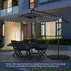 Tangkula 10 Ft Solar LED 40 Lights Offset Umbrella Crank Cross Base Patio - 3 of 4