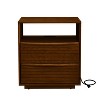 GDFStudio Harley Mid-Century Modern 22.75" Wood Nightstand with 2 Drawers and USB Ports - 4 of 4