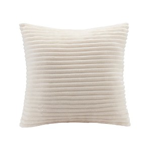 Williams Corduroy Plush Square Pillow Ivory