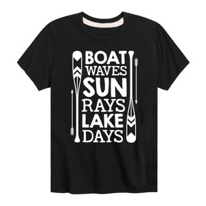 Boys' - Instant Message - Lake Days Quote Short Sleeve Graphic T-Shirt - 1 of 4