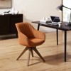 HOMLUX Natural Decor Accent Chair Pyramid Swivel Dining Chair with Beech Wood Legs For Bedroom,Home Office,Kitchen - 3 of 4