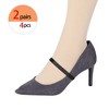 Allegra K Women's Anti-Slip Elastic Detachable Heels Shoe Ankle Strap Band 24.5cm/9.65" 2 Pairs - 4 of 4