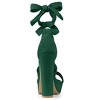 Allegra K Women's Open Toe Soft Insole Lace Up Platform Block Heel Sandals - 3 of 4