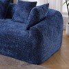 Okak Comfy L Shaped Boucle Sofa with Chaise, Minimalist Oversized   Upholstered Couch Sleeper Sectional Sofa 3 Seater Deep Seat Left Hand Facing, Blue - 4 of 4