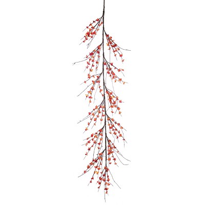 Transpac Foam 60 in. Orange Autumn Sweet Berry Garland