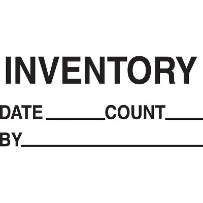 Tape Logic Labels "Inventory - Date - Count - By" 3" x 5" Black/White 500/Roll DL3241