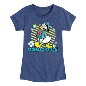 Girls' - Disney - Donald Duck Fitted Short Sleeve Graphic T-Shirt - 1 of 4