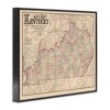 Stupell Industries Historic Kentucky Southern US State Map Vintage Cartography Black Framed Giclee Art - 3 of 4