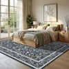 Garvee Floral Print Area Rugs for Living Room Bedroom Soft Washable Non-Slip Stain Resistant Carpet - 2 of 4