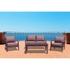 Courtyard Casual Bridgeport II 4 pc Loveseat Group  Includes:  One Loveseat, One Coffee Table and Two Club Chairs - 2 of 4