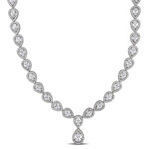 EVERLY JEWELRY | Sterling Silver 38 CT TGW Cubic Zirconia Necklace, 18-inch - 1 of 4