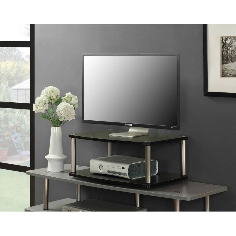Designs2Go Double Tier Swivel Riser for TV Stand for TVs up to 26&#34; Black - Breighton Home, 5 of 7