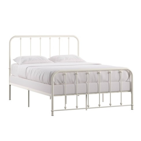 White metal deals full size bed