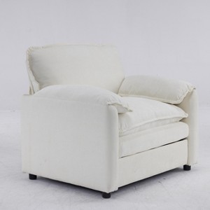 Vynxaria 38" Oversized Chenille Lounge Chair - Plush Comfort for Modern Living Spaces - 1 of 4