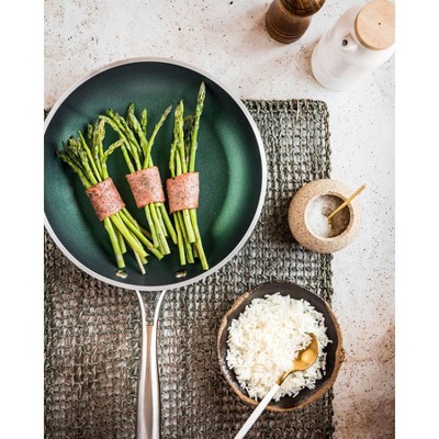 Emerald Green 12" Aluminum Nonstick Fry Pan with Ceramic Coating