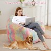 Bean Bag Chair,Bean Bag Sofa with Sponge Filler, Large Beanbag Sofa Chair with Backrest and Armrest, Soft Fluffy Reading Chair, Lazy Sofa - 4 of 4