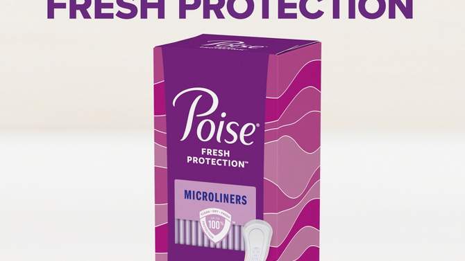 Poise Microliners Incontinence Panty Liners - Lightest Absorbency, 2 of 7, play video