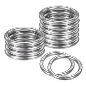 Unique Bargains Dream Catcher Stainless Steel Macrame Wreath Floral Round Metal O Rings 12 PCS - 1 of 4