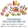 Lil’ Jumbl Wooden Snack Cart Playset, Kids Play Pretend Hot Dog Stand Push Cart w/ 125+ Accessories - 4 of 4