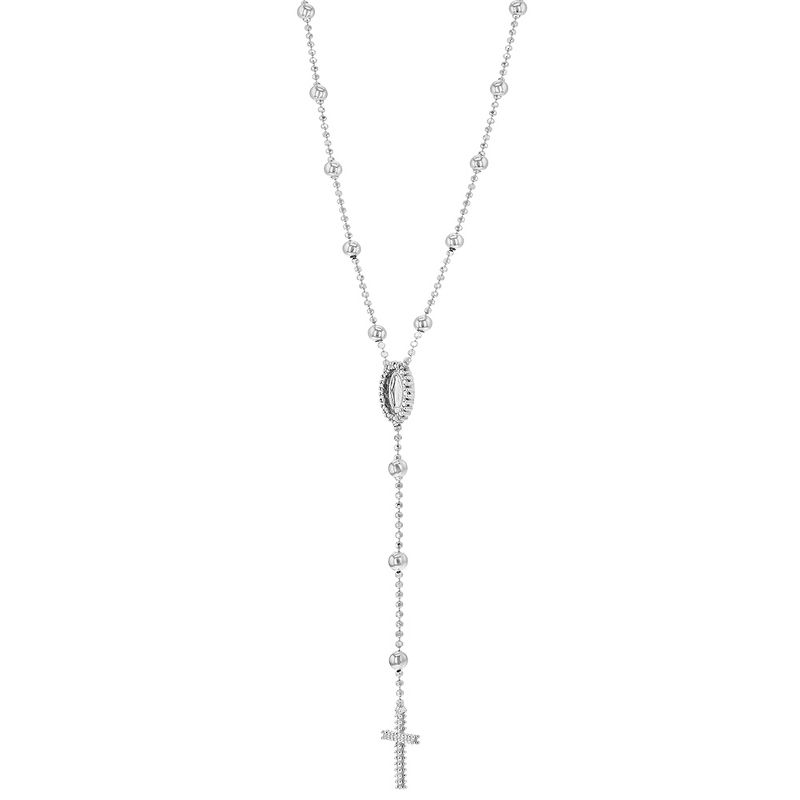 Girls' Ball Chain Rosary Sterling Silver Necklace - In Season Jewelry, 2 of 5