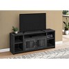 Monarch Specialties Tv Stand 60 Inch Console Media Entertainment Center Storage Cabinet Living Room Bedroom Laminate Black Transitional - 2 of 4