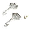Unique Bargains Curtain Holdbacks Peony Hangers Iron 3.94"x1.97" 1Pair - 4 of 4