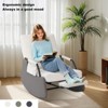 Rocking Chair for Nursery, Adjustable Backrest & Footrest, Corduroy Glider Rocking Chair, Modern Upholstered Plush Seating Chair - 2 of 4