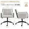 YOUNIKE Home Office Desk Chair with Arms Modern Computer Task Chair with Wheels Adjustable Swivel Rolling Chair 25.98"Wx28.35"D, Boucle Fabric - 2 of 4