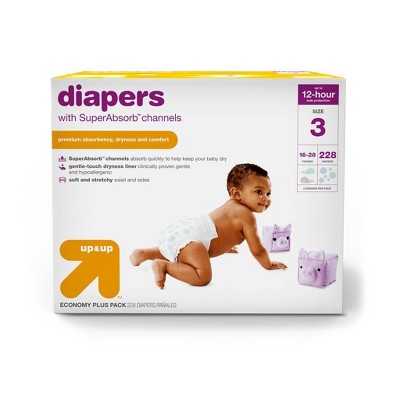 Diapers Economy Plus Pack - Size 3 - 228ct - up & up™