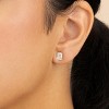 SHINE by Sterling Forever Sterling Silver Emerald Cut Prong Set Stud Earrings - 2 of 4