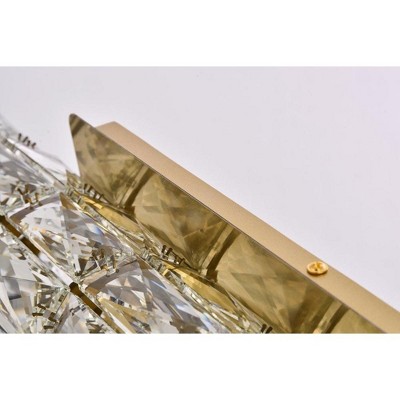 Gold Crystal Dimmable LED Vanity Light Fixture