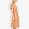 Anna-Kaci Women's Cross Front Bright Floral Print Short Sleeve Smocked Waist Flared Dress - 4 of 4