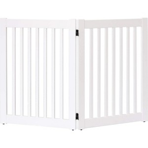 Dynamic Accents Highlander Series Solid Wood Pet Gates are Handcrafted by Amish Craftsman - 32 High - 2 Panel - White - 1 of 2