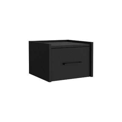 NicBex 13.8 inch Wide Floating Nightstand with 1 Drawer,Side Table with Black Handle,Bedside Table for Bedroom,Living Room