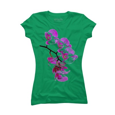 Junior's Design By Humans Orchid By jirkasvetlik T-Shirt