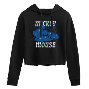 Women's - Disney - Starry Mickey Mouse Cropped Graphic Hoodie - 1 of 2