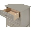 NicBex 3 Drawer Nightstand End Table,Wood Side Table with Round Knob Handles for Bedroom,Living Room,Bedside - 4 of 4