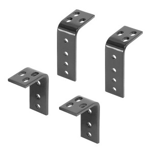 Reese 58314 Universal Trailer Hitch Rail Steel Mounting Bracket Kit for Car Truck SUV 10 Bolt Rail Systems, Black (4 Pack) - 1 of 3