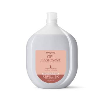 Method Aluminum Gel Hand Soap - Vanilla + Raspberry Refill - 34 fl oz