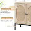 Sideboard Buffet, Rattan Storage Cabinet, 31.5“W Wood Accent Cabinet With Door and Shelf, Console With Storage for Hallway, Entryway, Living Room - 3 of 4