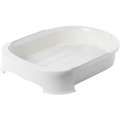 White Plastic Cat Litter Box Replacement Tray