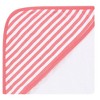 Hudson Baby Infant Girl Cotton Rich Hooded Towels, Coral Flamingo, One Size - 2 of 4