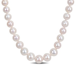 EVERLY JEWELRY | Sterling Silver 6-11mm Graduated Cultured Freshwater Pearl Strand Necklace, 18 inc - 1 of 4