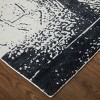 Coda Modern Abstract Black/White Area Rug - 3 of 4