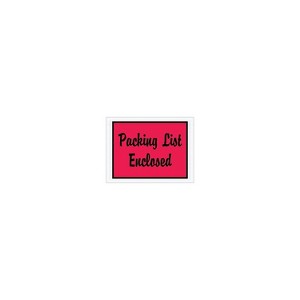 Box Partners "Packing List Enclosed" Envelopes 4 1/2" x 6" Red 1000/Case PL487 - 1 of 1